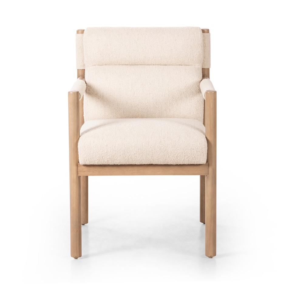 Kiano Dining Armchair In Charter Oatmeal by FOUR HANDS