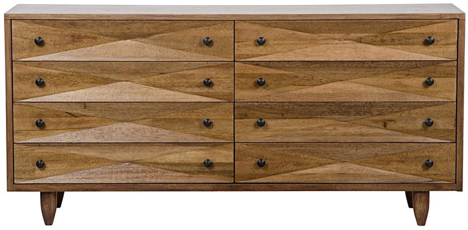 Diamond Double Chest, Dark Walnut by Noir Furniture