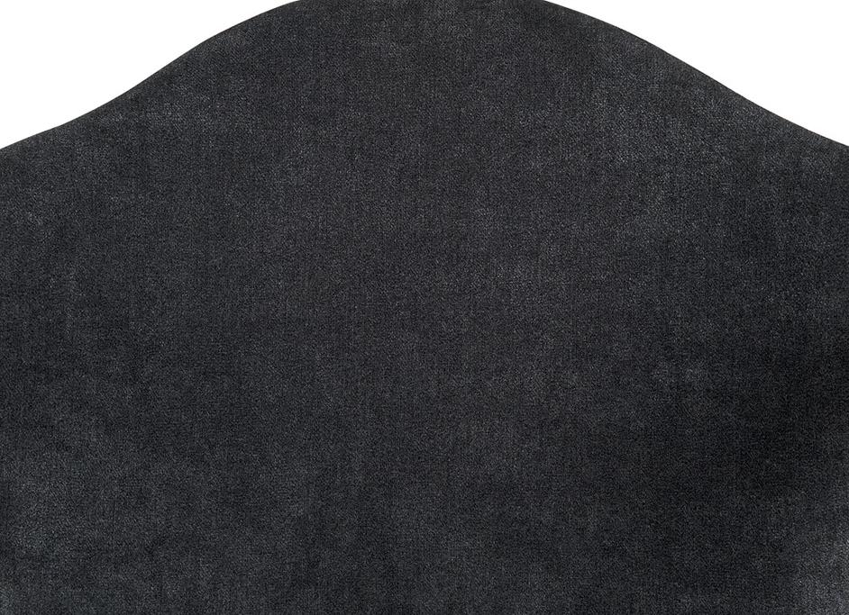 Vittorio Teak Chair in Ocean Grey Fabric with a Clear Coat Flat Finish by Noir Furniture