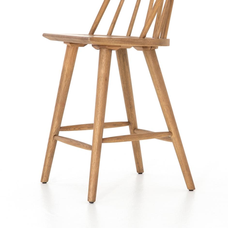 Lewis Windsor Counter Stool-Sandy Oak by FOUR HANDS