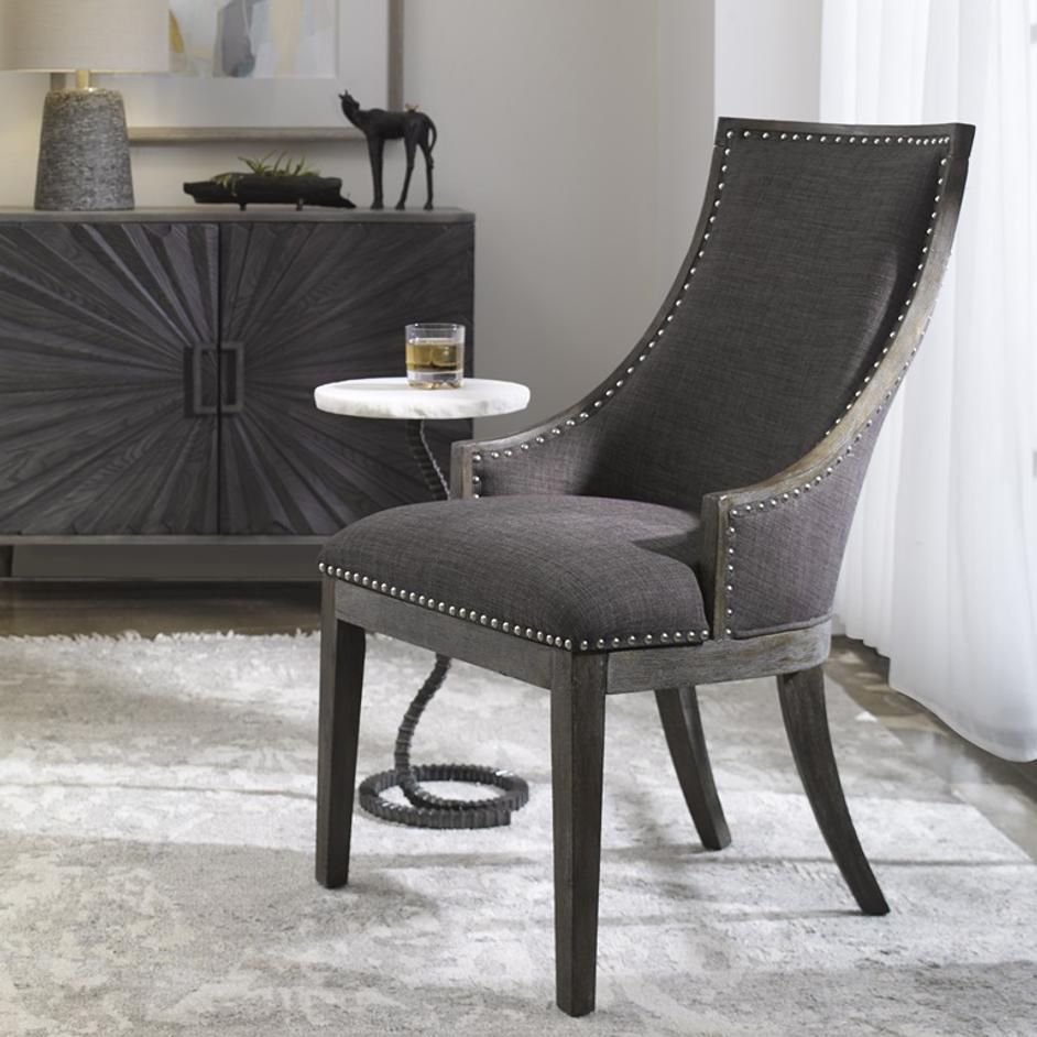 Aidrian Charcoal Gray Accent Chair by Uttermost