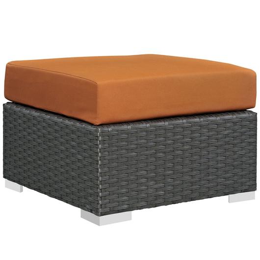Cove Outdoor Patio Sunbrella® Ottoman In Canvas Tuscan by Modway Furniture