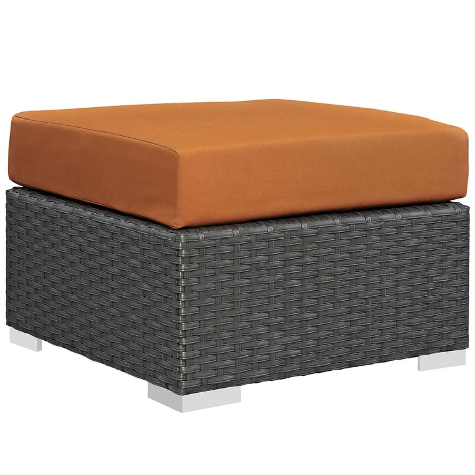 Cove Outdoor Patio Sunbrella® Ottoman In Canvas Tuscan by Modway Furniture