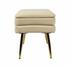 Ziva Cream Velvet Storage Bench by tov furniture