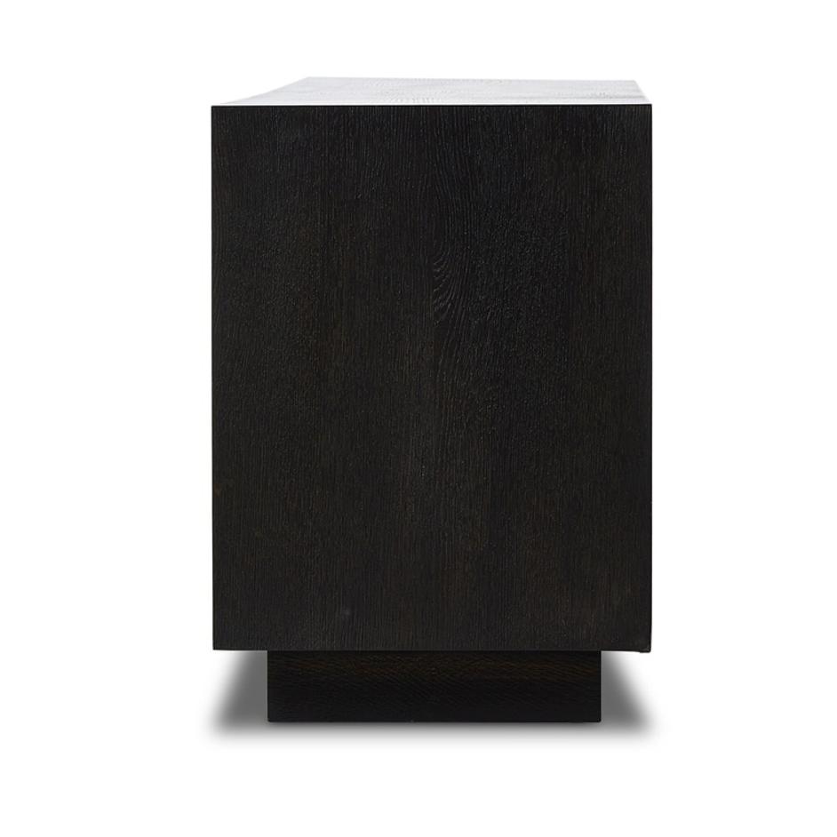 Toni Media Console In Worn Black Oak And Worn Black Veneer by Four Hands