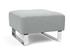 DELUXE EXCESS OTTOMAN in MELANGE LIGHT GREY FABRIC WITH Chrome legs 538 by INNOVATION USA