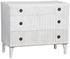 Daryl Mahogany and Veneer Dresser with Brass Pulls in White Wash Finish by Noir Furniture