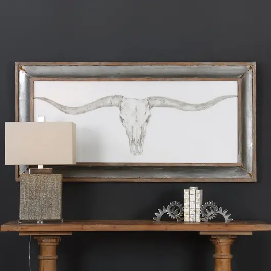 Western Skull Mount Framed Print by Uttermost