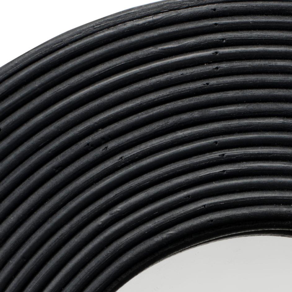 Deli Wavy Bamboo Wall Mirror, Black by Jamie Young