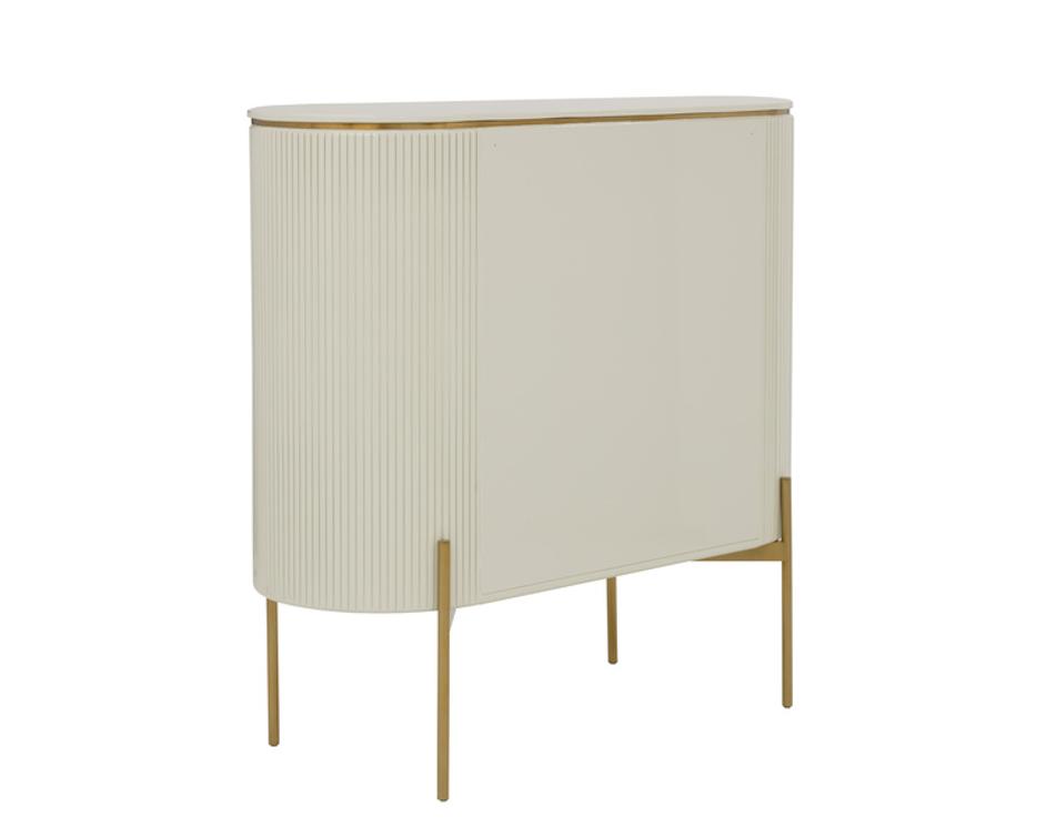PALOMA BAR CABINET - HIGH GLOSS CREAM by Sunpan