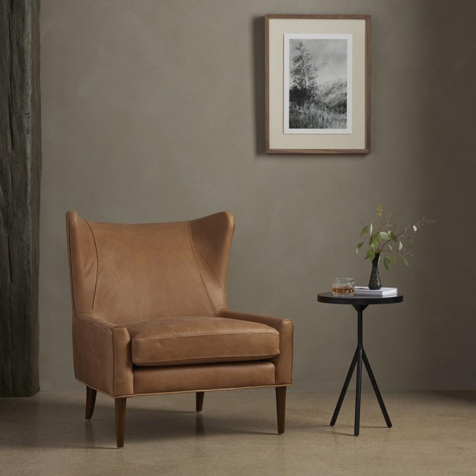 Marlow Wing Chair - Palermo Cognac by Four Hands