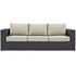 Minerva Outdoor Patio Sofa In Espresso Beige by Modway Furniture