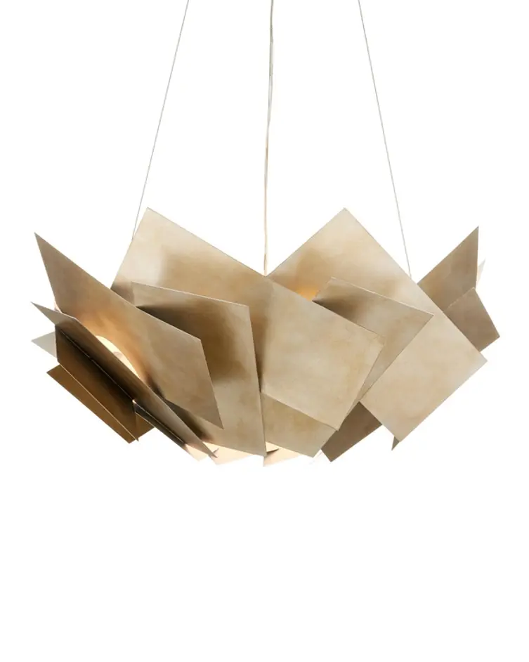 Artiste Chandelier In Silver Leaf by Currey & Company