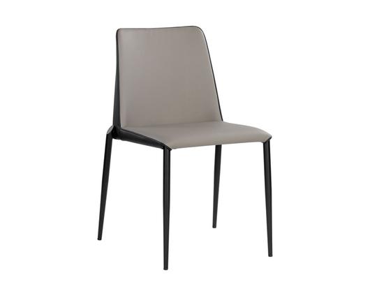 RENEE STACKABLE DINING CHAIR - DILLON STRATUS / DILLON BLACK by Sunpan