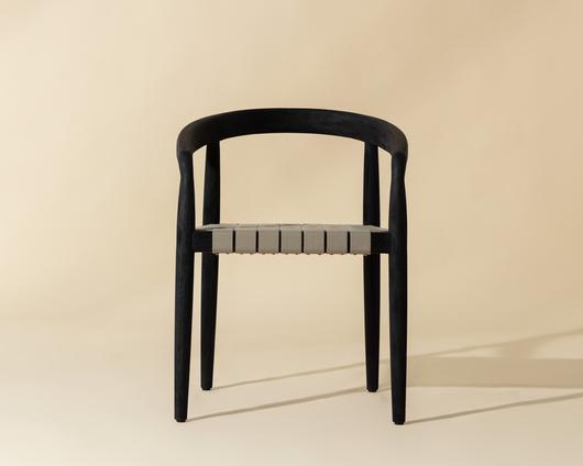 CAYMAN DINING ARMCHAIR - CHARCOAL by Sunpan