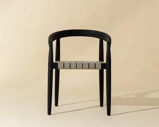 CAYMAN DINING ARMCHAIR - CHARCOAL by Sunpan
