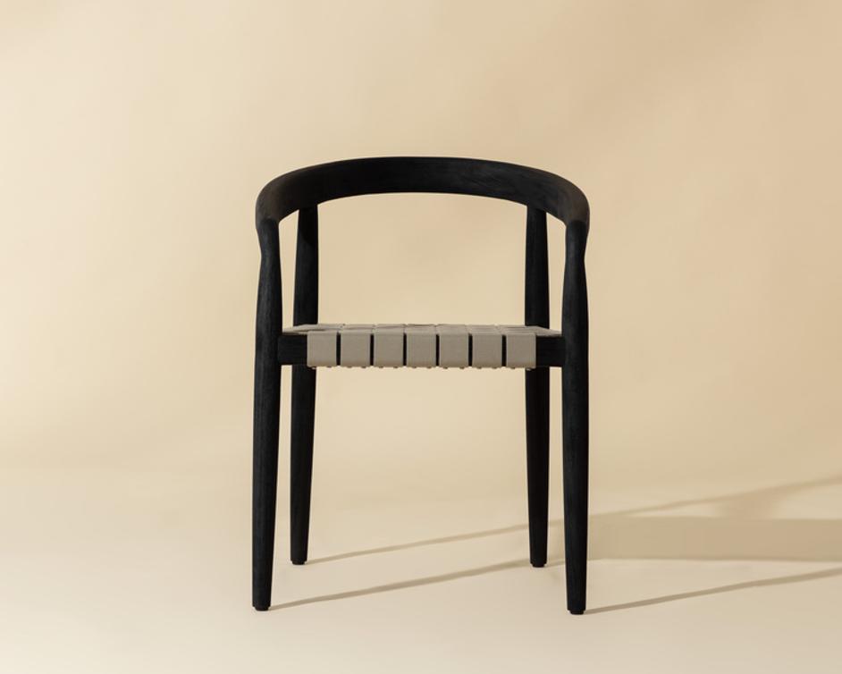 CAYMAN DINING ARMCHAIR - CHARCOAL by Sunpan