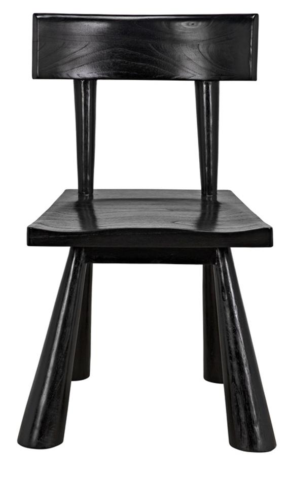 Gilbert Sungkai/Mindi Chair in Charcoal Black by Noir Furniture