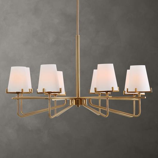 Lassen 8 Light Brass Chandelier by Uttermost