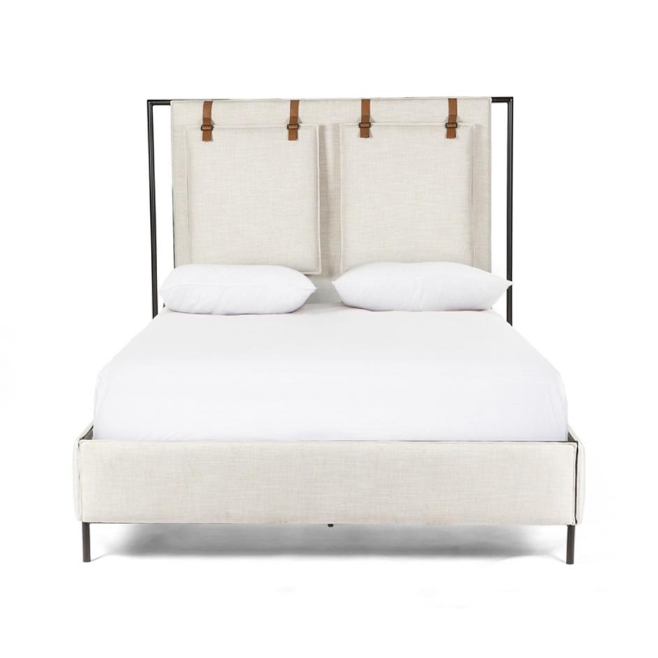 Leigh Upholstered Queen Bed - Hockney Ivory by Four Hands