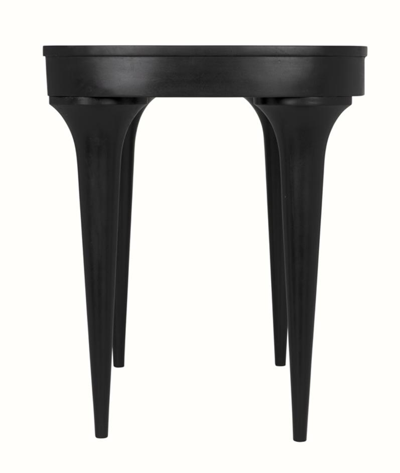 Rennie Mahogany Desk in Hand-Rubbed Black Finish by Noir Furniture