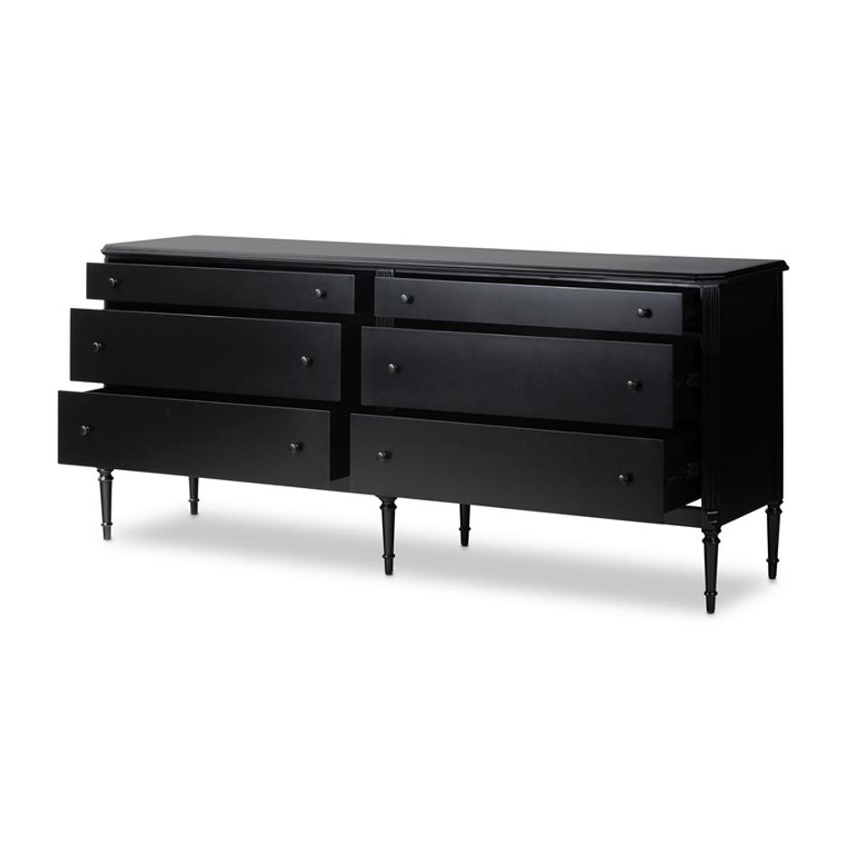 Lendon 6 Drawer Dresser in Black by FOUR HANDS