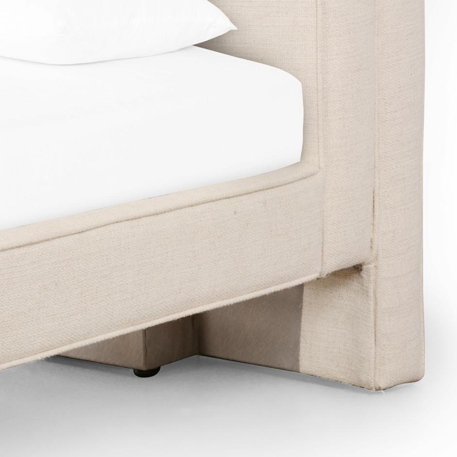 Mitchell Bed In Thames Cream In Queen by FOUR HANDS