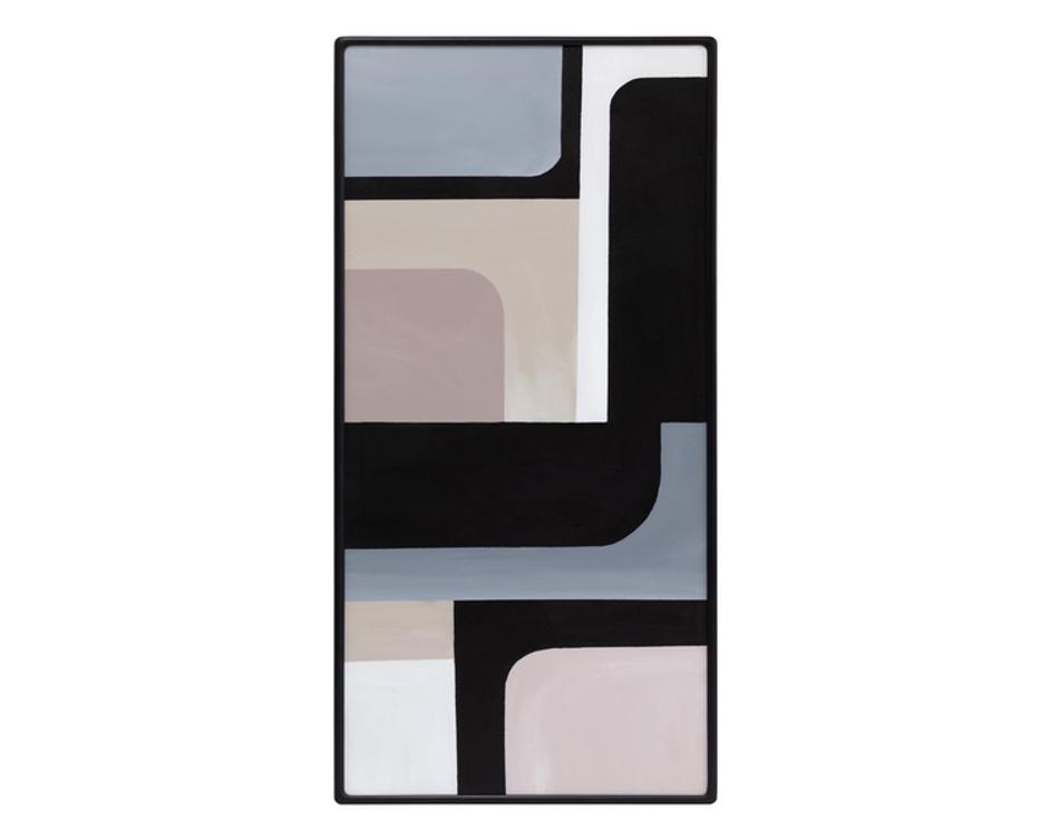 RADICAL INTERPRETATION (SET OF 3) - 28" X 66" - BLACK FLOATER FRAME by Sunpan