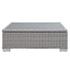 Rosie 45" Outdoor Patio Wicker Rattan Coffee Table In Light Gray by Modway Furniture
