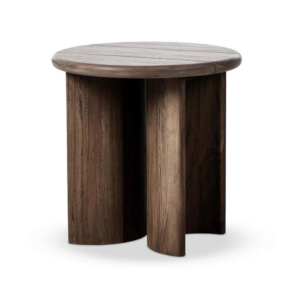 Paden Outdoor End Table In Stained Toasted Brown And FSC by Four Hands
