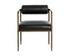 AJANI DINING ARMCHAIR - CHARCOAL BLACK LEATHER by Sunpan
