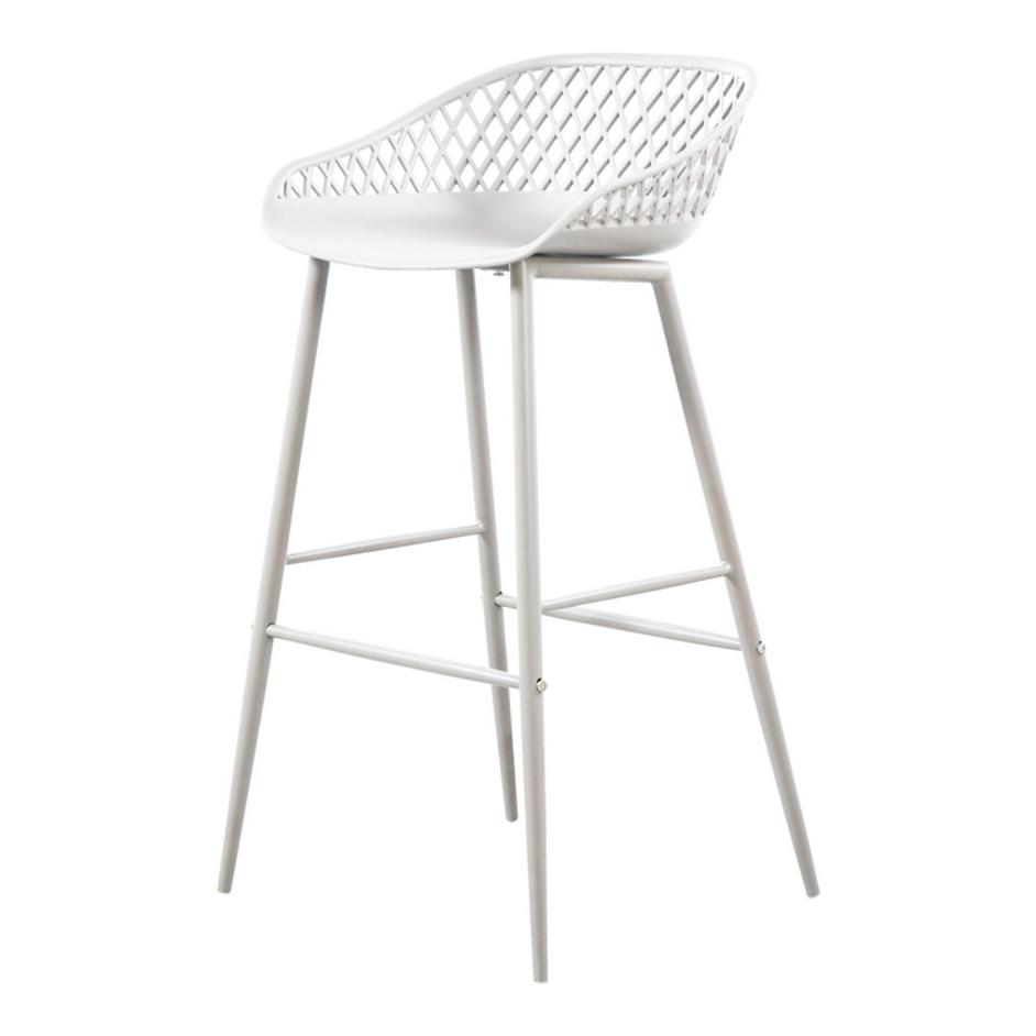 PIAZZA OUTDOOR BARSTOOL WHITE by Moes Home