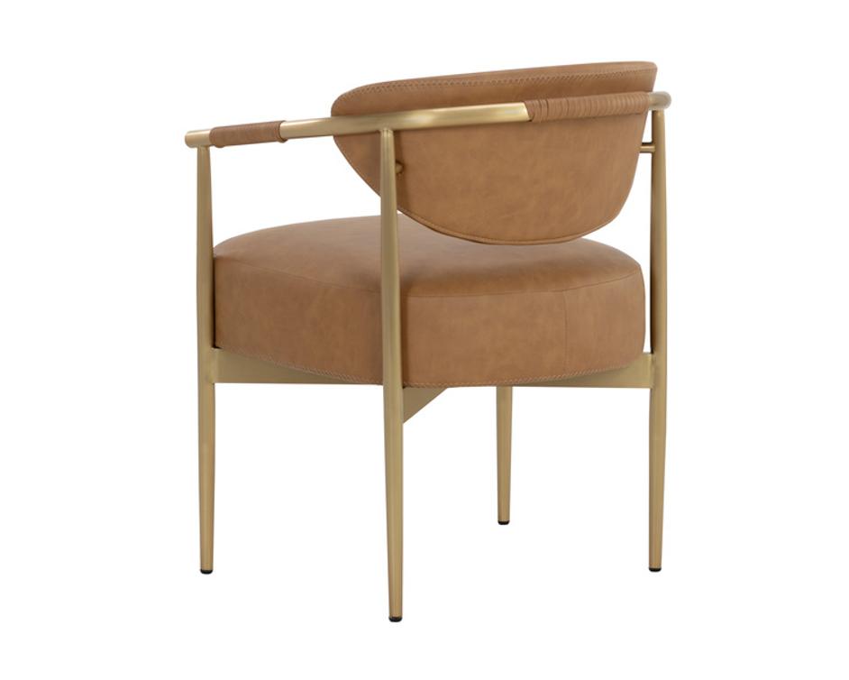 HELOISE DINING ARMCHAIR - MILLIKEN COGNAC by Sunpan