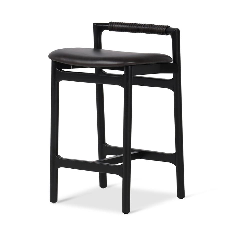 Baden Bar + Counter Stool - Sonoma Black by Four Hands