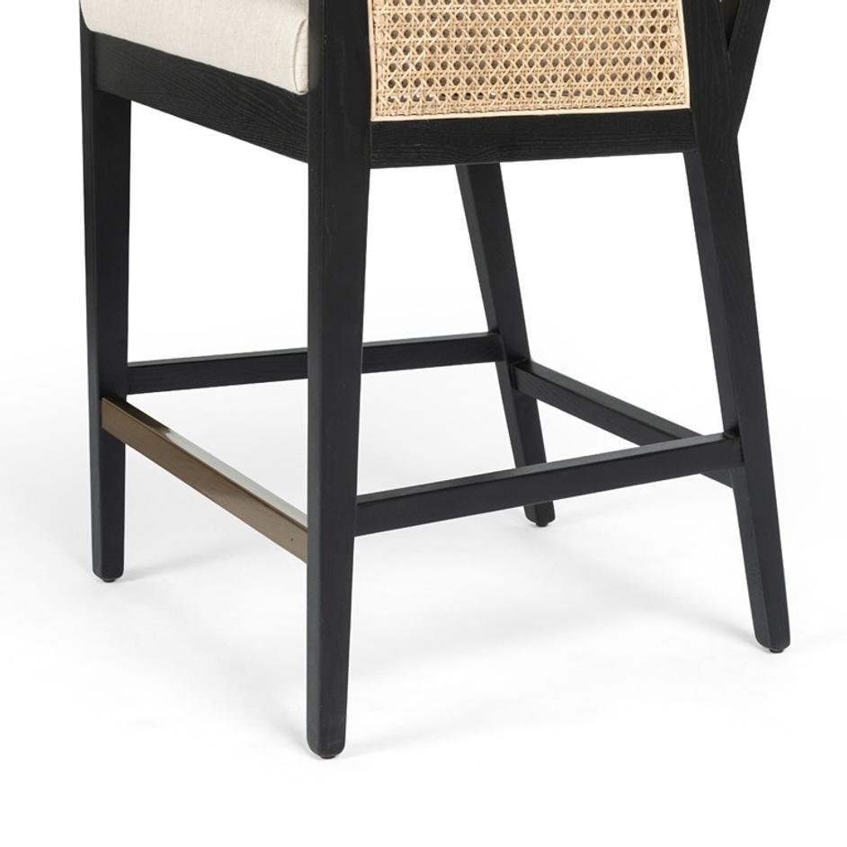 Antonia Cane Bar + Counter Stool - Savile Flax by Four Hands