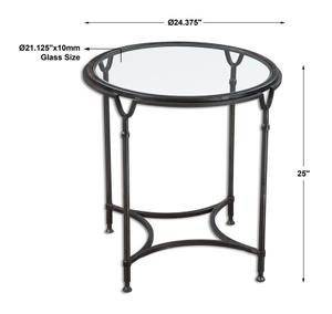 Samson Glass Side Table by Uttermost