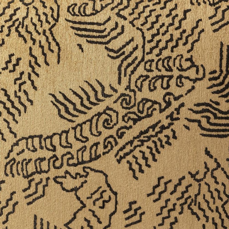 Sinclair Square Ottoman-36" In Balkan Ochre-Sienna Brown by Four Hands