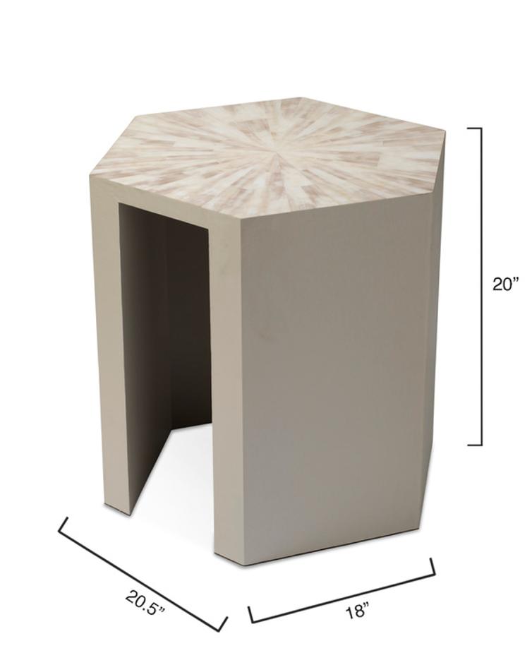 Radiant Side Table, Cream by Jamie Young