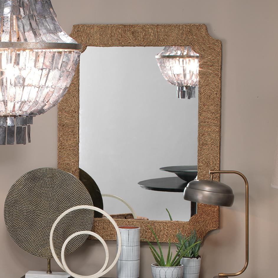 Marina Seagrass Wall Mirror by Jamie Young