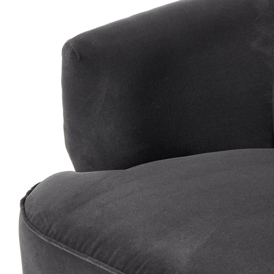 Mila Swivel Chair - Henry Charcoal by Four Hands