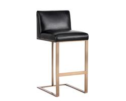 Dean Barstool - Antique Brass - Cantina Black by Sunpan