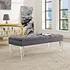 Percival Performance Velvet Bench In Gray by Modway Furniture