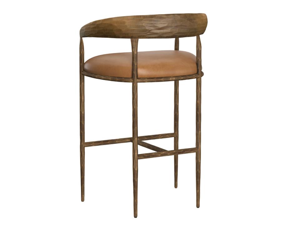 ZANATTA BARSTOOL - TAN LEATHER by Sunpan