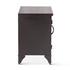 Pompei 25" Iron and Glass Side Table, Matte Black by Home Trends & Design
