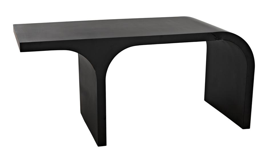 Maximus Industrial Steel Desk in Matte Black by Noir Furniture