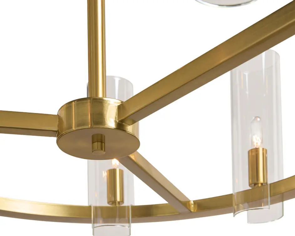 CLARABELLE CHANDELIER - SMALL - BRASS by Sunpan