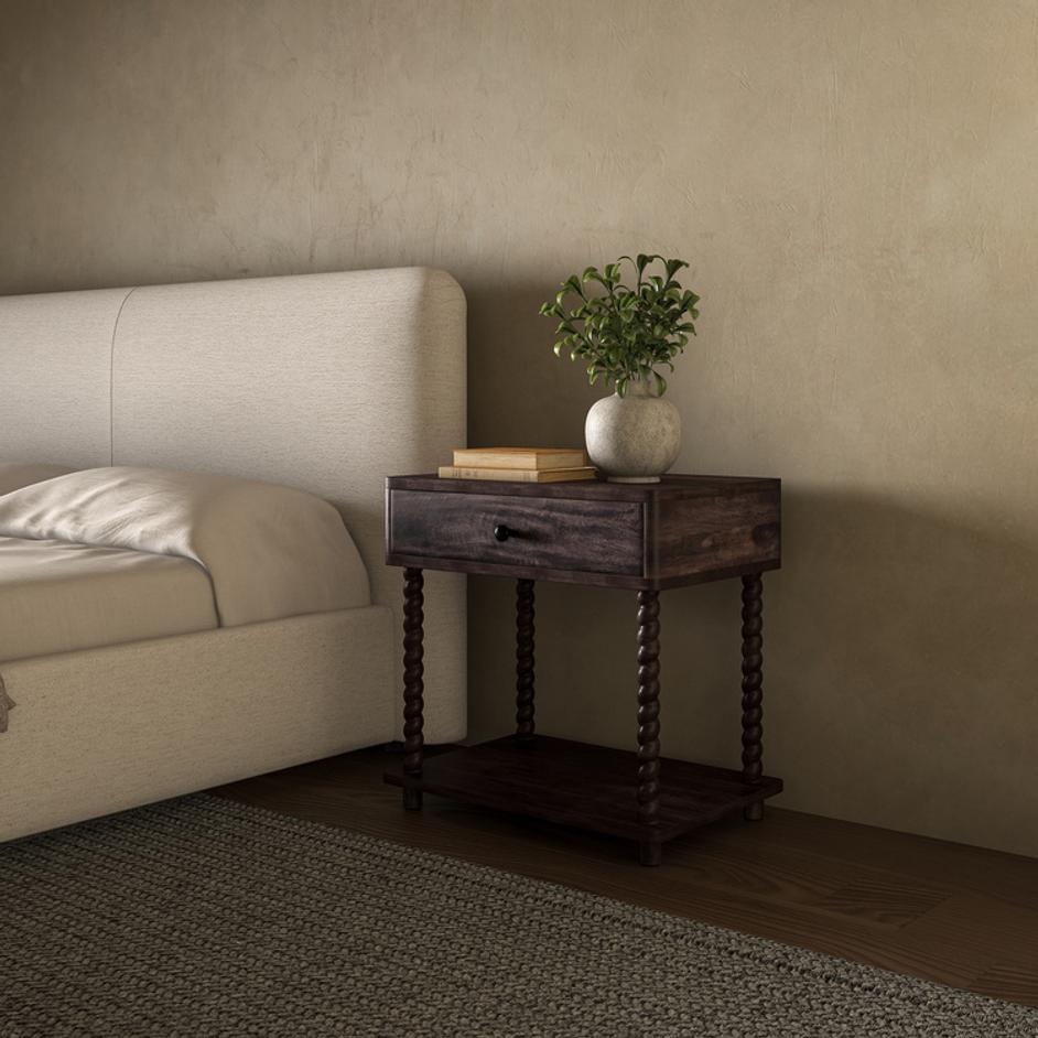 Tabitha Nightstand Dark Brown by Moes Home