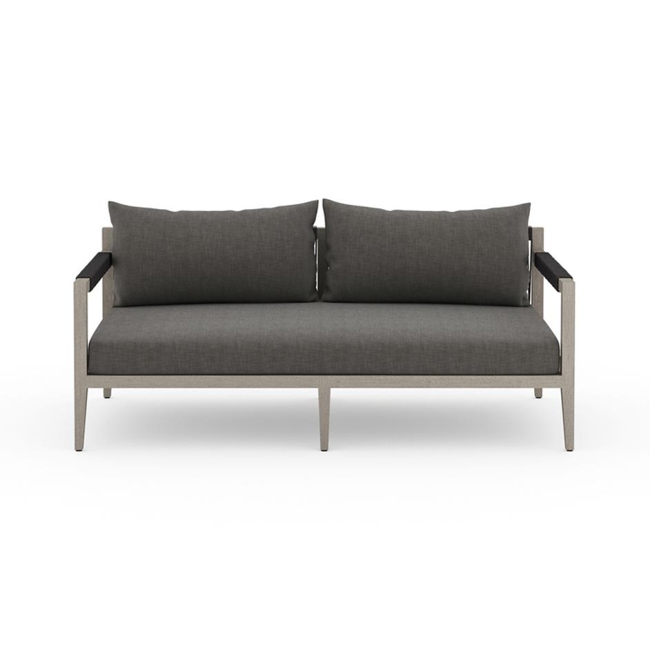 Sherwood Outdoor Sofa In 63" In Grey/Charcoal by FOUR HANDS