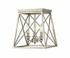 Trestle 3 Light Flush Mount in Antique Silver Finish by Z-Lite