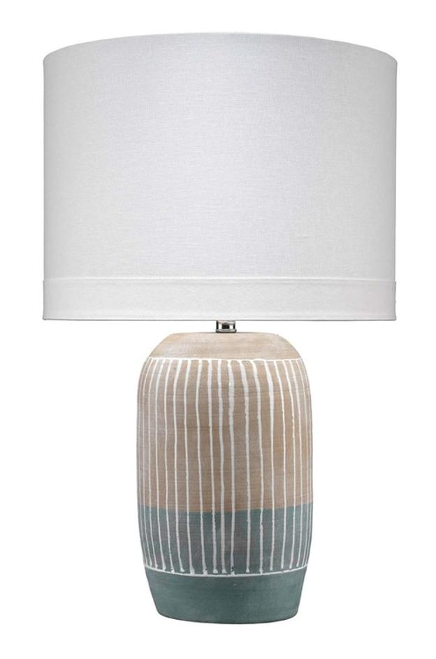 Flagstaff Ceramic Table Lamp with Linen Shade by Jamie Young